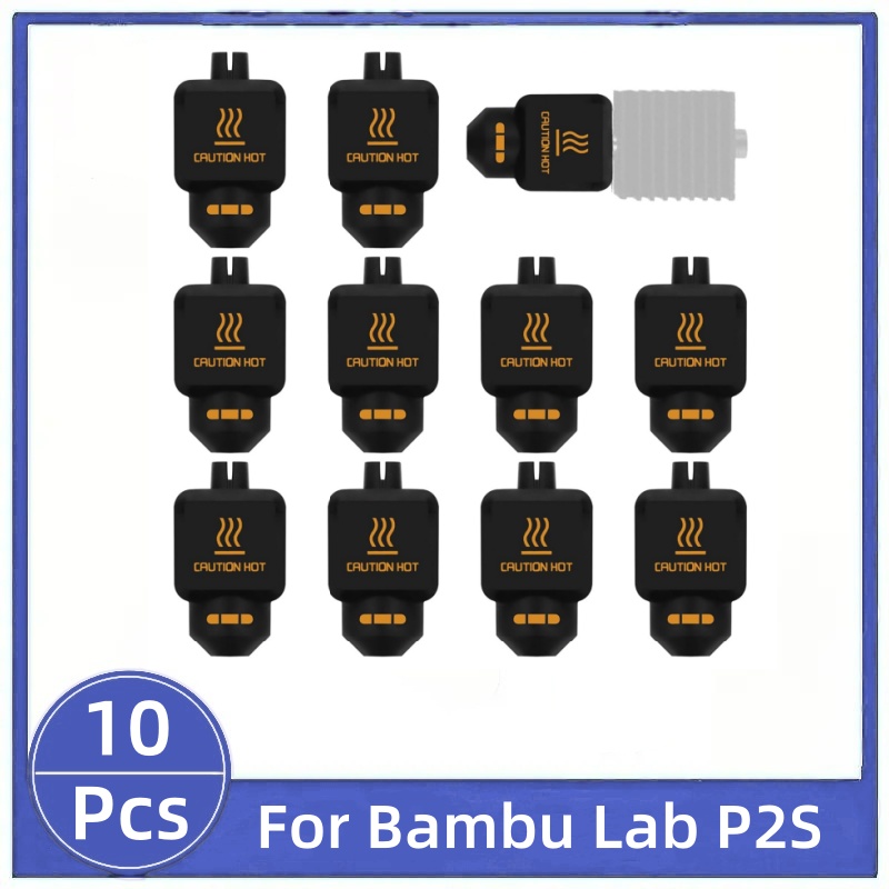 3D Printer Hotend Kit - 10Pcs Black Silicone Sock for Bambu