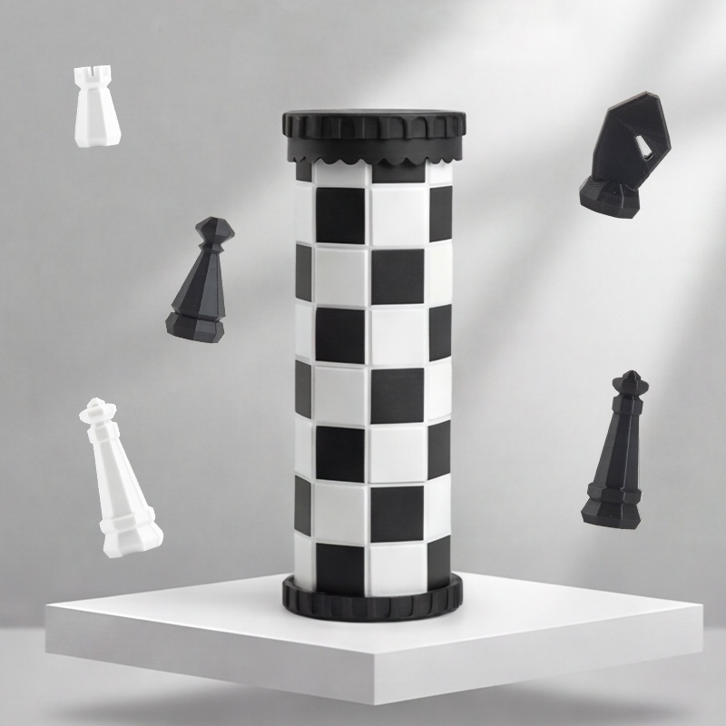3D Printing Chess - Travel Storage Can International Chess Set