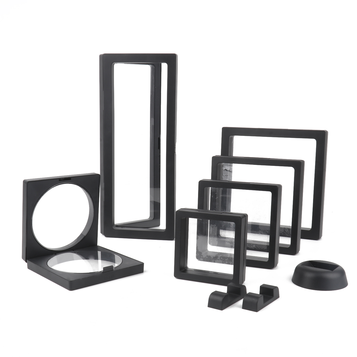 3D Printing Earrings - Black 3D Free Stand Suspension Floating