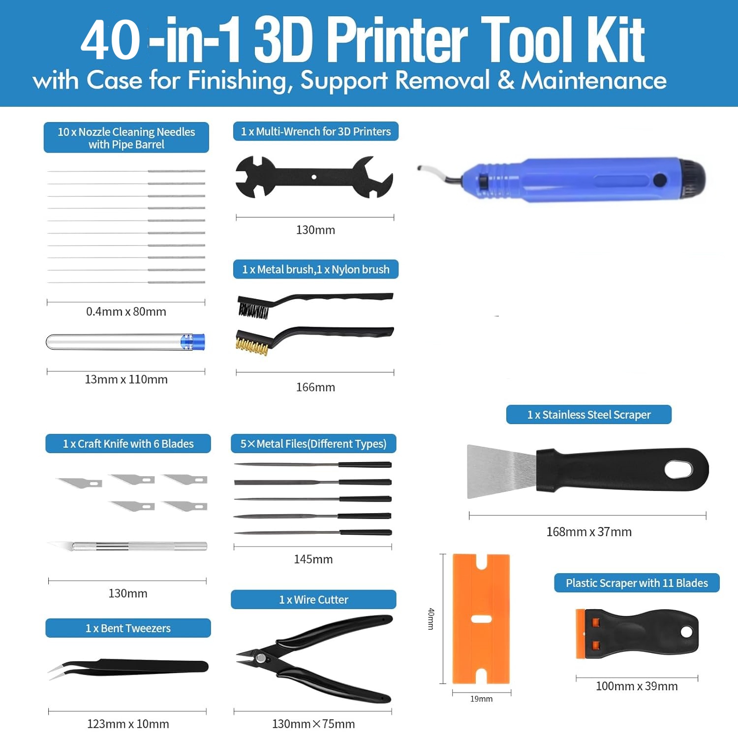 40PCS 3D Printer Tools, Scrape - 3D Printing File 评论和价格