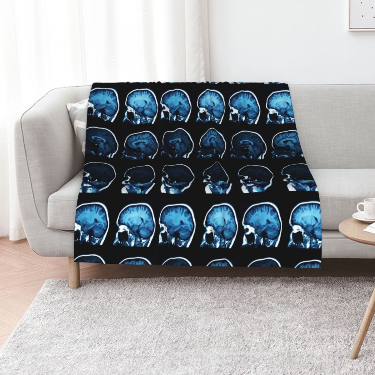 Brain MRI x-ray Throw Blanket  - 3D Printing X Ray 评论和价格