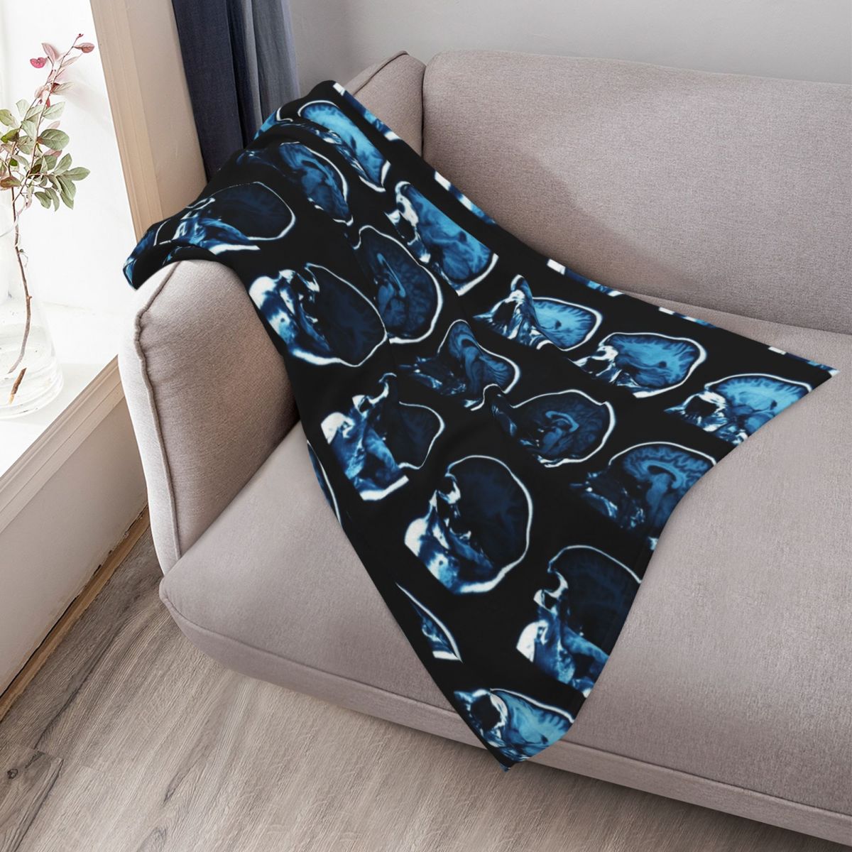 Brain MRI x-ray Throw Blanket  - 3D Printing X Ray 评论和价格