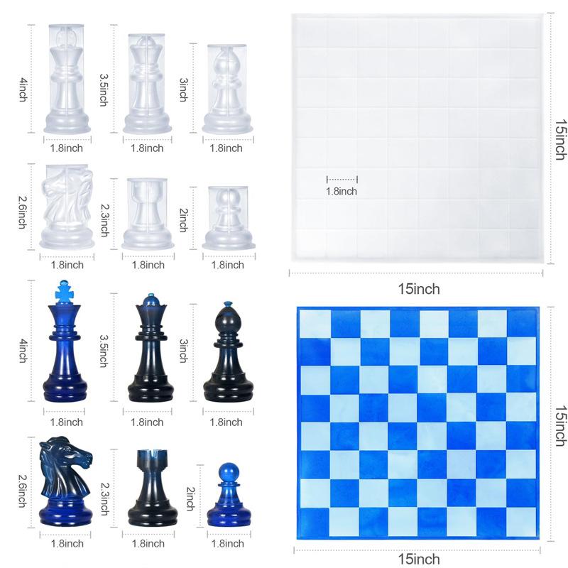 Resin Chess Set Mold With Ches - 3D Printing Chess 评论和价格