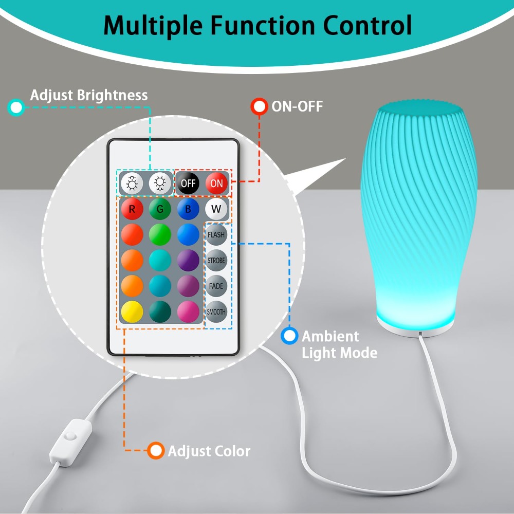 Black USB 5V 3W RGB Led Lamp A - 3D Printing Lamp 评论和价格