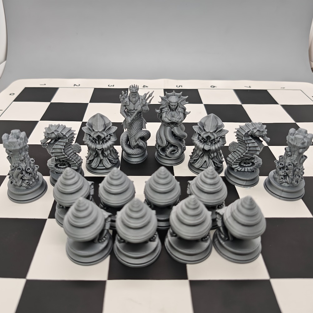 16PCS Ocean Myth Chess Figurin - 3D Printing Chess 评论和价格
