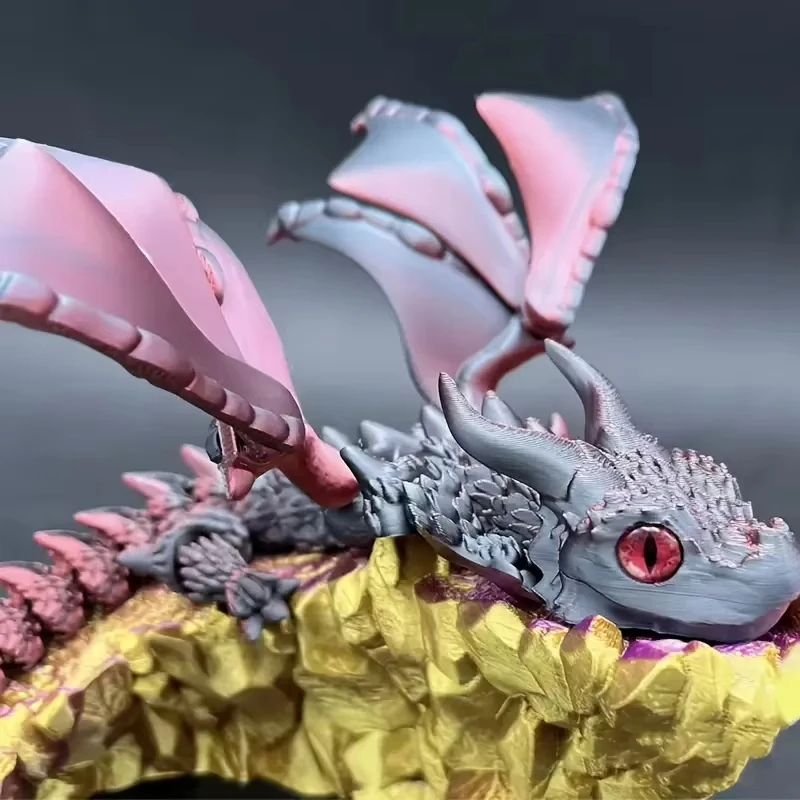 1pc 3d Printed Dragon With Win - 3D Printing Gif 评论和价格