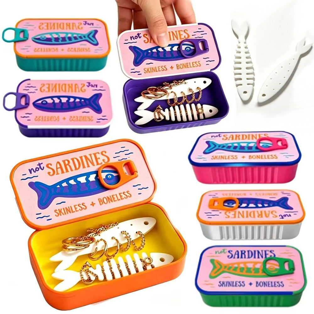 Sardine Tin Jewelry Box 3D Pri - 3D Printing Earrings 评论和价格