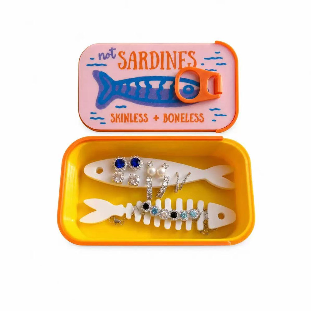 Sardine Tin Jewelry Box 3D Pri - 3D Printing Earrings 评论和价格
