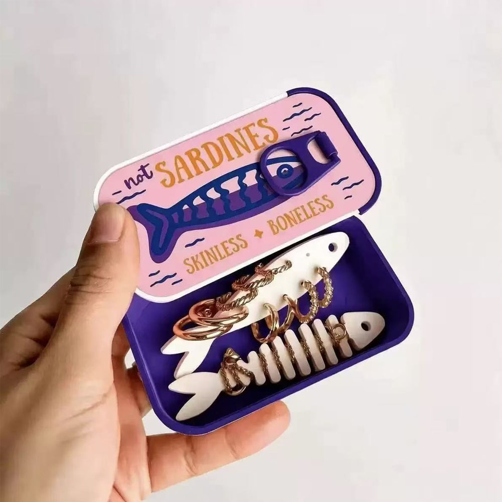 Sardine Tin Jewelry Box 3D Pri - 3D Printing Earrings 评论和价格