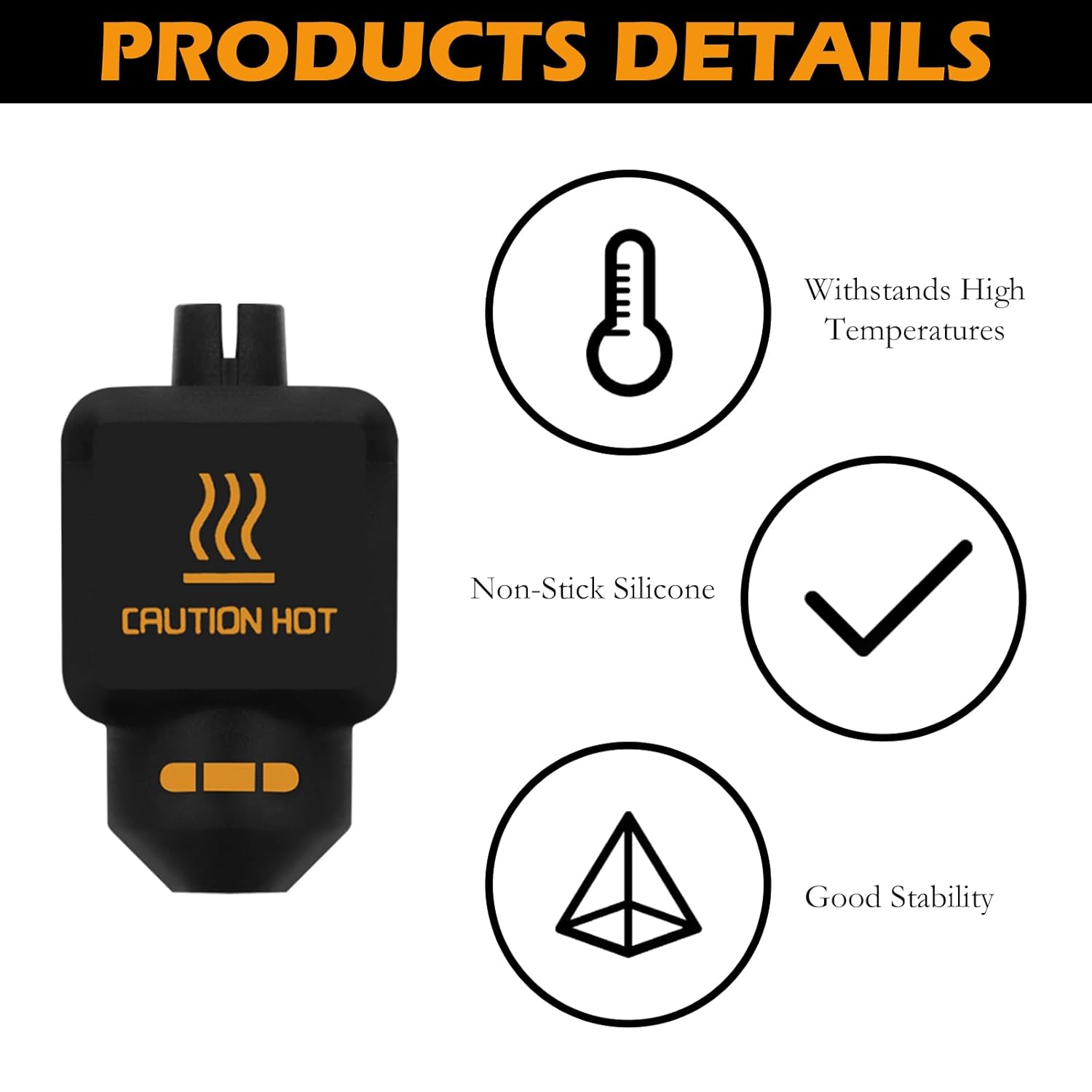 10Pcs Black Silicone Sock for  - 3D Printer Hotend Kit 评论和价格
