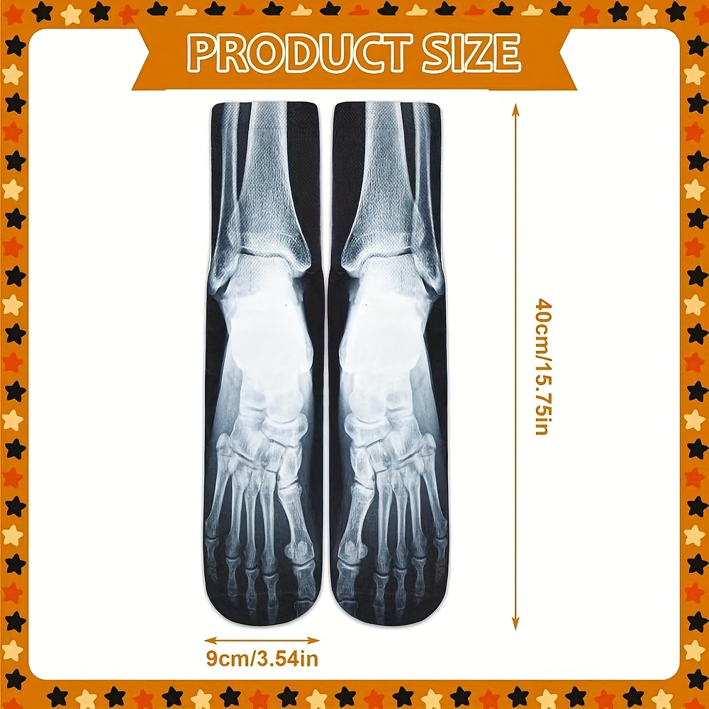 3D Skeleton X-Ray Crew Socks M - 3D Printing X Ray 评论和价格