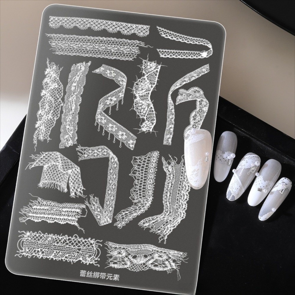 Lace Ribbon Nail Stamping Plat - 3D Printing Templates Free 评论和价格