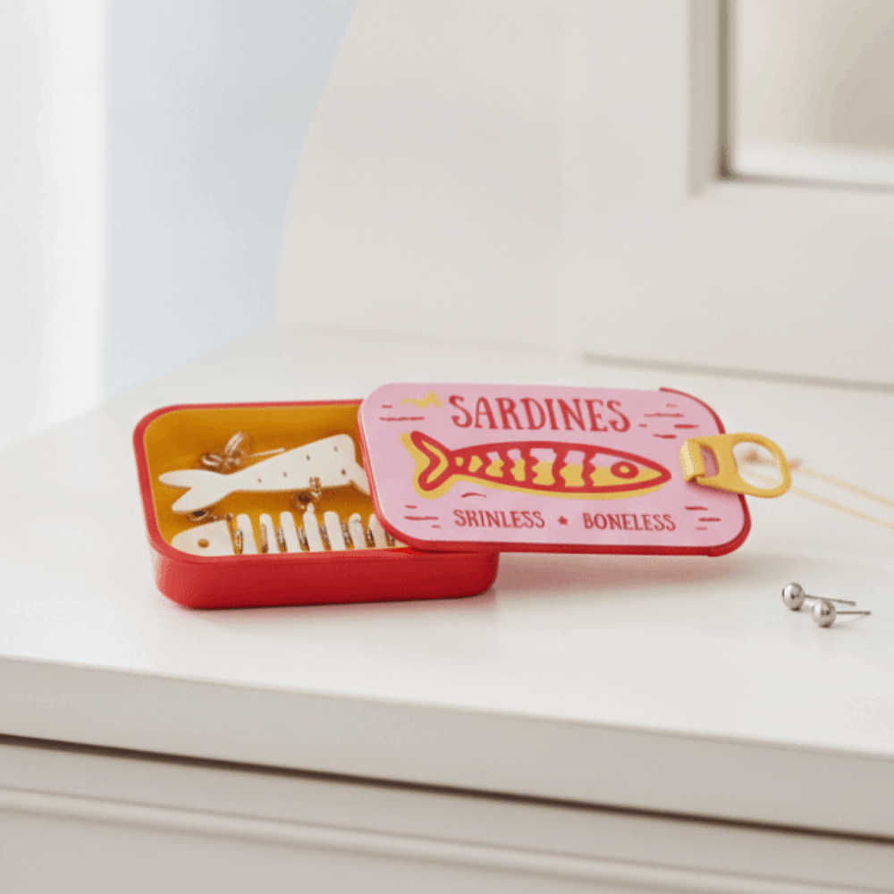 3D Printed Sardine Tin Jewelry - 3D Printing Earrings 评论和价格