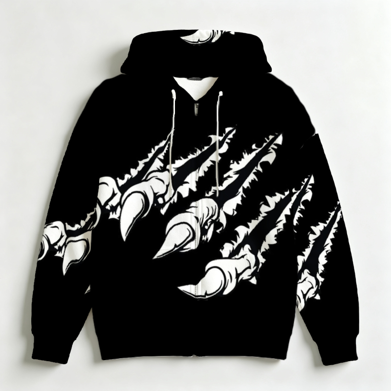 Men Zip Hooded Sweatshirt 3D B - 3D Printing Output 评论和价格