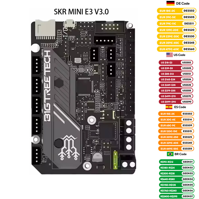BIGTREETECH SKR MINI E3 V3.0 3 - Ender 3 Upgrade Kit 评论和价格