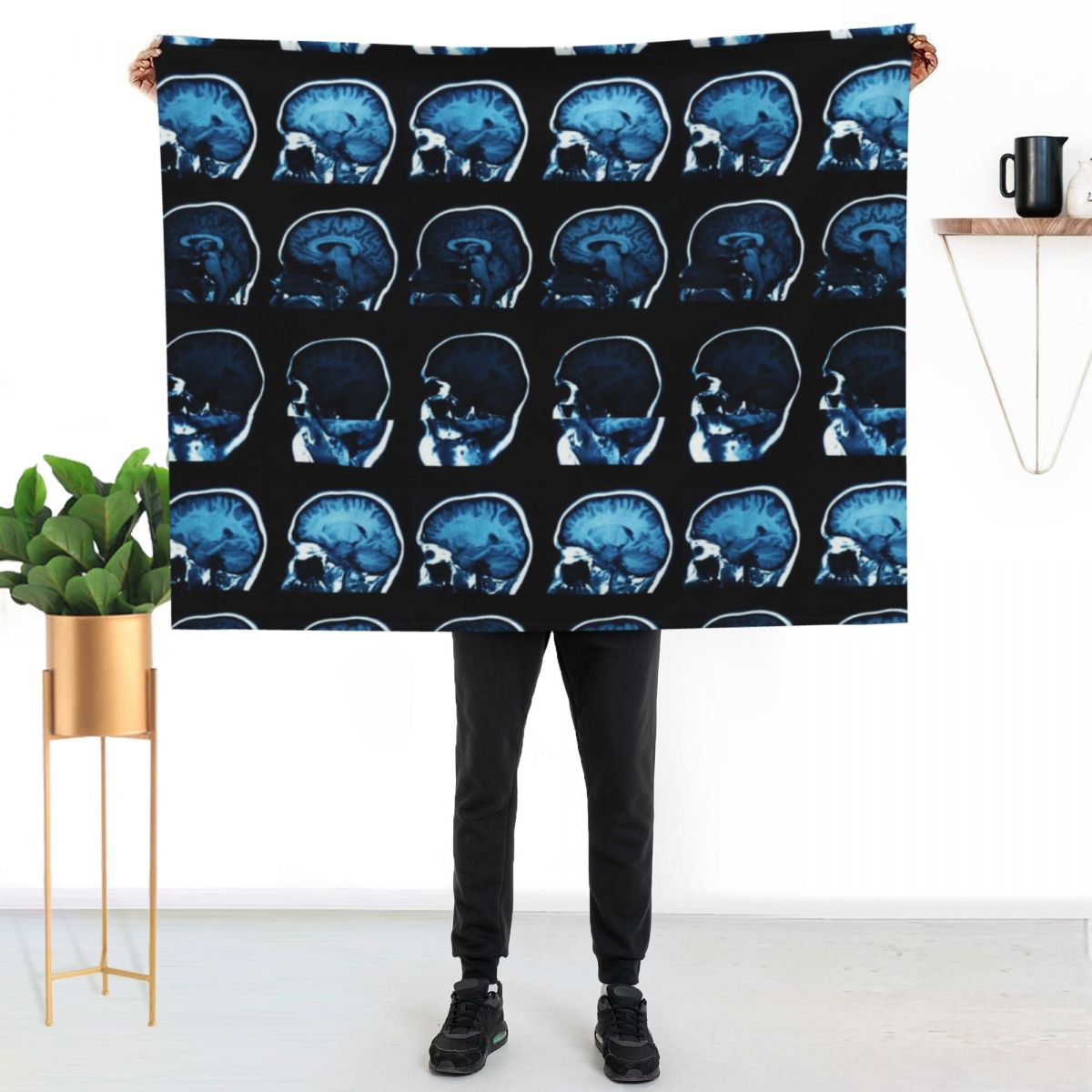 Brain MRI x-ray Throw Blanket  - 3D Printing X Ray 评论和价格