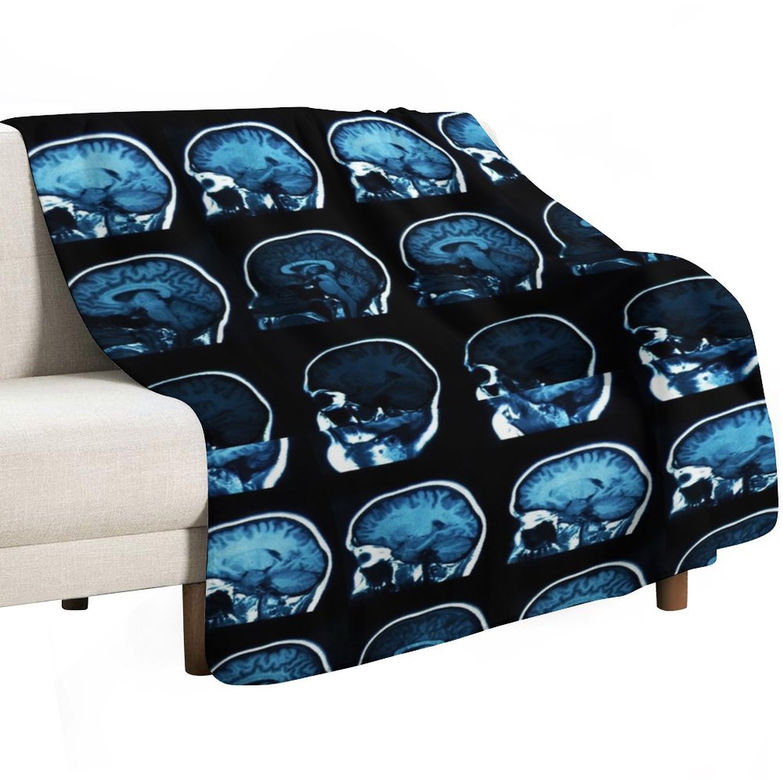 Brain MRI x-ray Throw Blanket  - 3D Printing X Ray 评论和价格