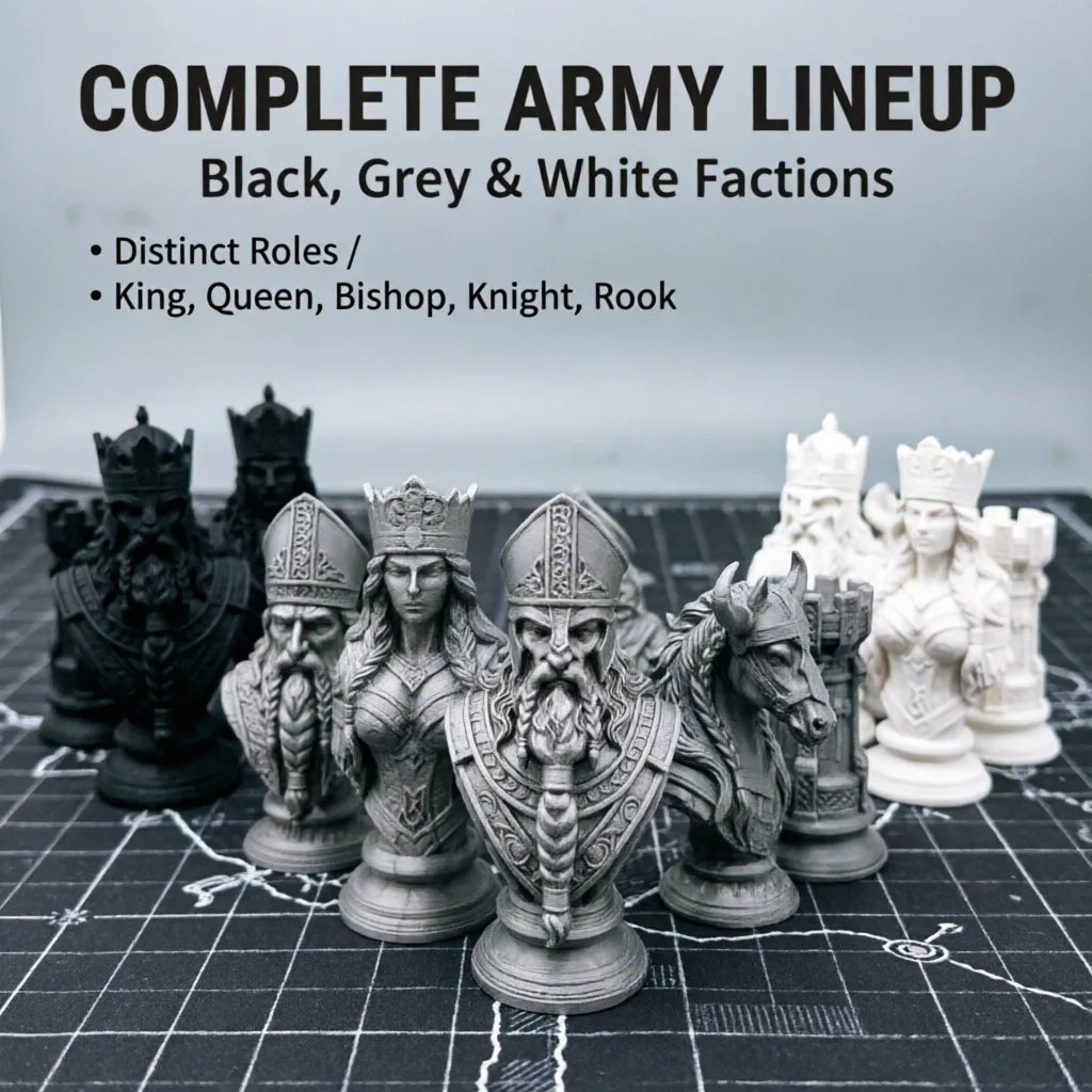 10cm 3D Printed Chess Pieces,  - 3D Printing Chess 评论和价格