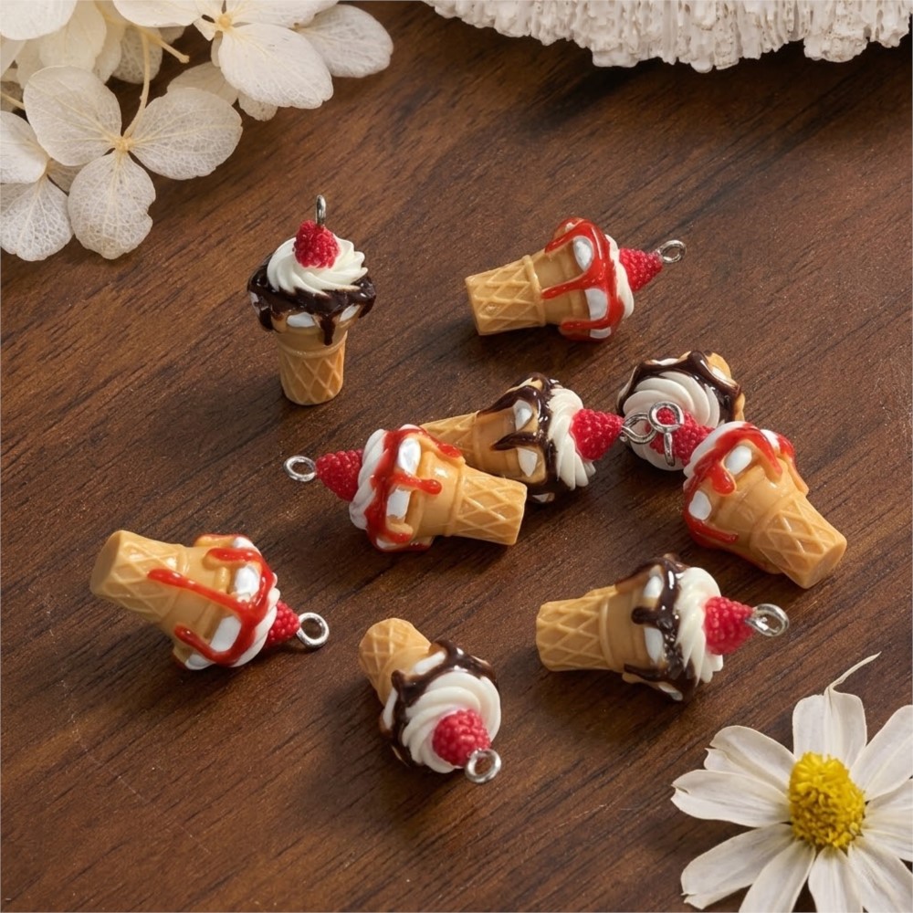 10Pcs Cute 3D Simulation Food  - 3D Printing Earrings 评论和价格