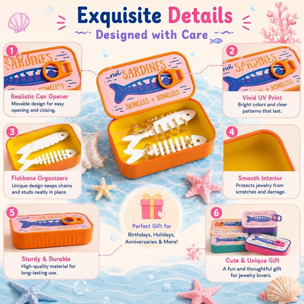 Portable Plastic Sardine Jewel - 3D Printing Earrings 评论和价格
