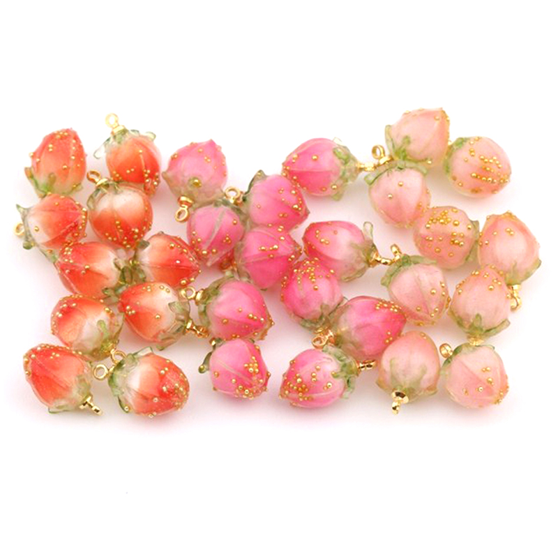 3D Strawberry Fruit Resin Char - 3D Printing Earrings 评论和价格