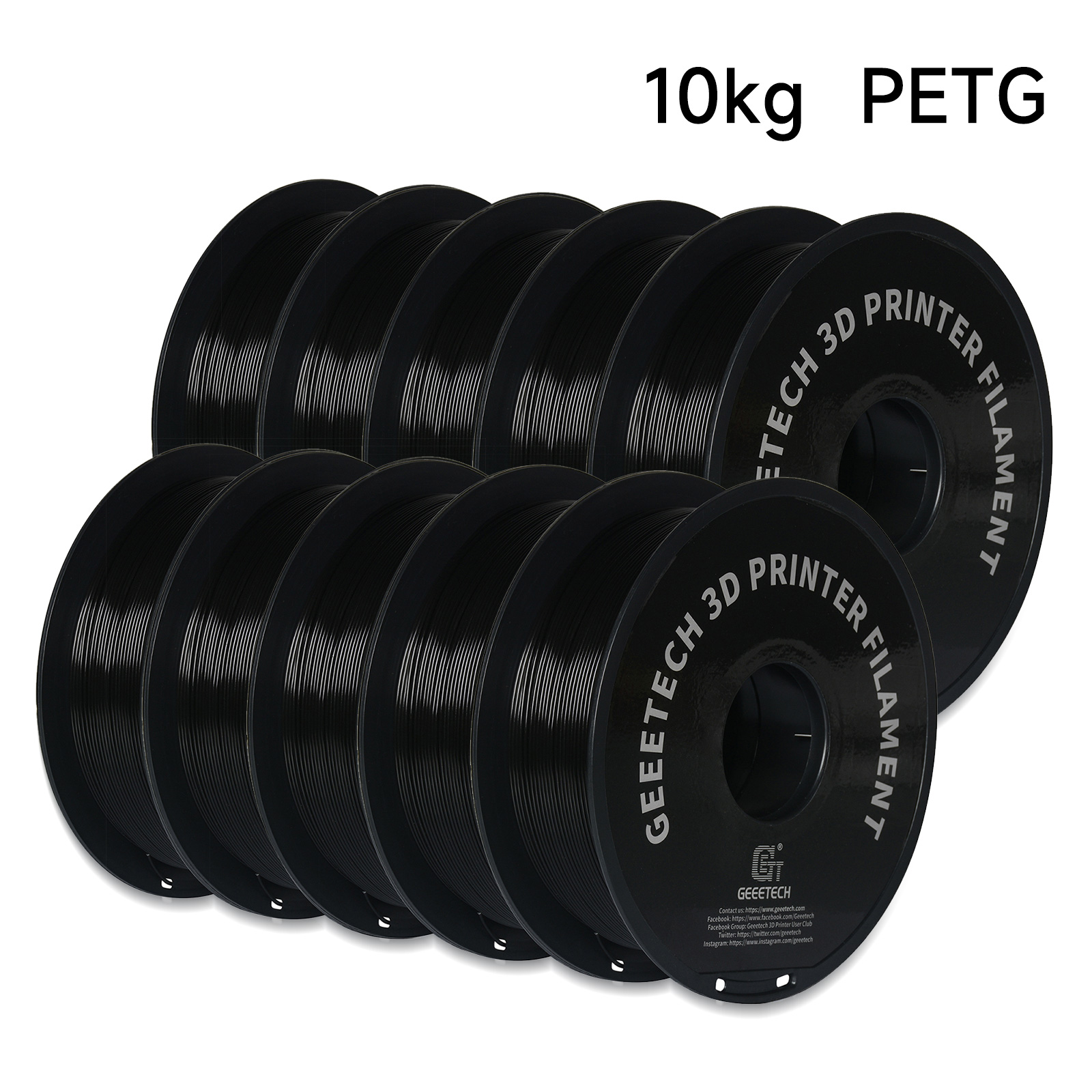 GEEETECH 10Kg In One Box Matte - Abs Filament Spool 评论和价格